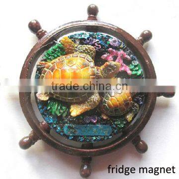 Polyresin turtle custom 3d animal fridge magnet