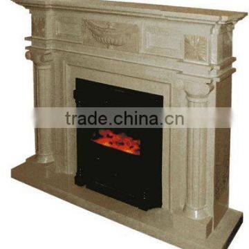 Hot Sell Sculpture Type Carved Granite Mantel