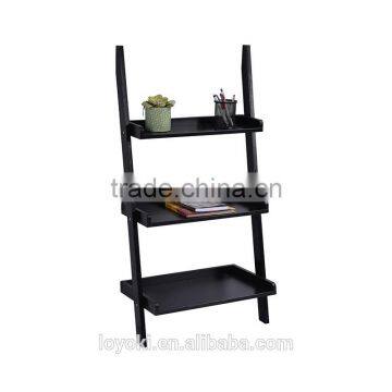 3&5 Tier Wooden Wall Rack Leaning Ladder Shelf Unit Bookcase Display photo-5