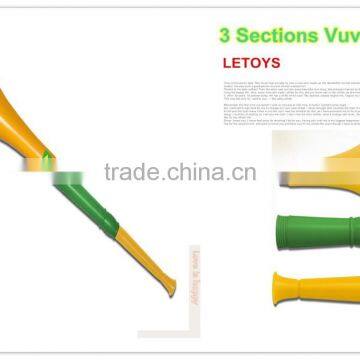 3 sections vuvuzela plastic cheerleading horn