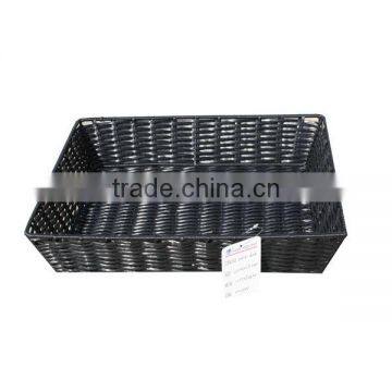 Black Cheap Wholesale Fruit Storage Plastic Rattan Basket
