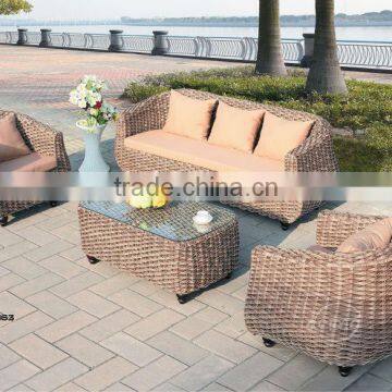 waterproof uv resistant three seat outdoor sofa set