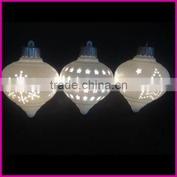 chirstmas white light ball hollow snow star magic light hanging ball