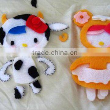 hot sale high quality handmade promotional new product handmade eco friendly cheap wholesale felt cute plush toy fabric for girl