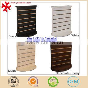 Double side freestanding MDF panel slatwall display board for retail store