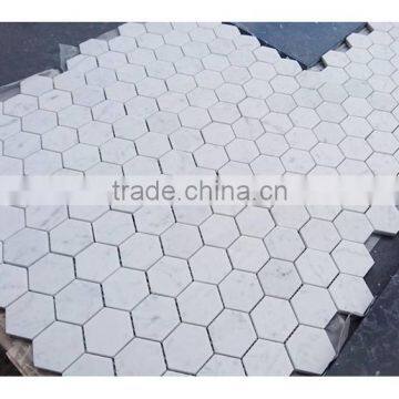 MM-CV243 Cheapest flooring designs natural stone marble hexagonal mosaics tiles