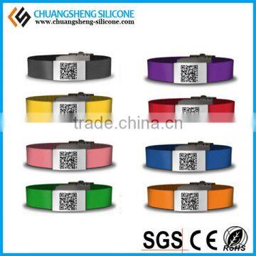 2016 Hot Selling Promotional Gift Silicone Engravable Stainless Steel Sheet, Cool Fashion Bracelet, Beautiful Wristband photo-2
