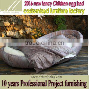 MMD04 luxury fabric egg bed 2016 alibaba new children furniture funky baby kids bedroom furniture