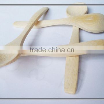 Potable mini tasting spoon natural bamboo oval scoop