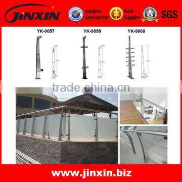 JINXIN Inox Rod Railing Stair Balustrade With Solid Wood Handrail / Stair Handrail / Stair Balustrade photo-2