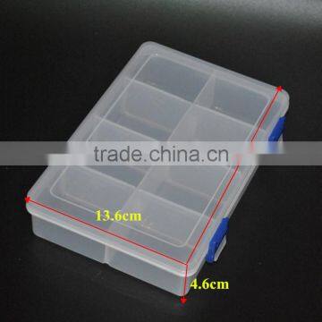 20cm Clear PP Plastic DIY Accessories Divider Box Jewelry Makeup Storage Box With 8 Compartments photo-2