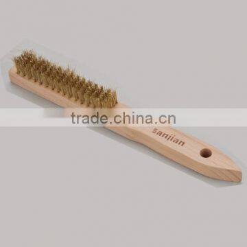 2016 the newest style wooden handle dremel wire brush SJIE3081-1