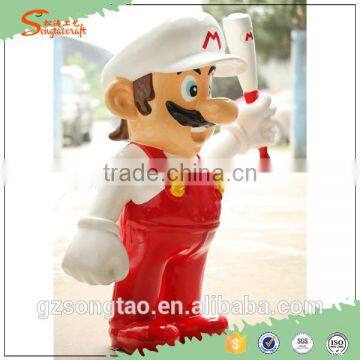 Hand carved large garden artificial Mario statue