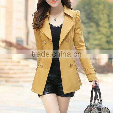 The fashion double-breasted women long coat