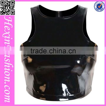 Wholesale Newest Leather Wear Club Wears Sexy Leather Babydoll Dress