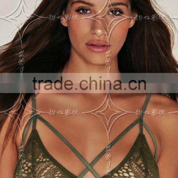 Sexy Lace net bra panty Soft Bra Push Up Deep V Straps Polka Dots Bralette beautiful bra sexy bra design latest fashion sexy bra