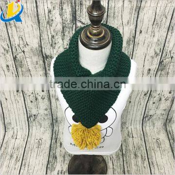 Top sale popular knitted candy color wool warm head scarf for kids