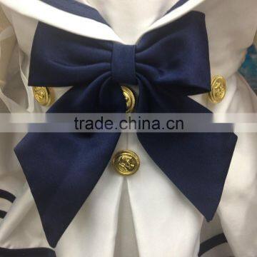 2017 Latest Design Hot Sale Summer Wholesale Silk Tutu Baby Clothing Kids Sleeveless Baby Girl Blue Stripe Dress photo-4