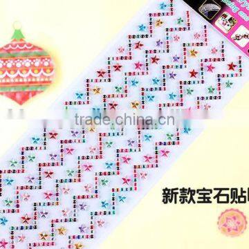 Rhinestone New Products Wholesale Customized Shape Diy Self Adhesive Acrylic Rhinestone Sticker Sheet photo-5