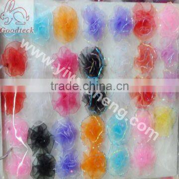 Wholesale handmade chiffon artificial wedding flower for hair accessories and garment,artificial flower for clothes flower