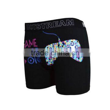 Plastisol Printed Sexy Men Spandex Cotton Unerwear Boxer photo-2