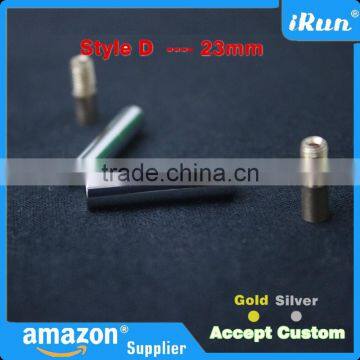 (MOQ:100pcs) Set of 4 Shoelace Aglets - Quadrilateral Shoelace Tips - DIY Shoelace Accessories ( Gold&Silver ) - 23mm Round Tips photo-3