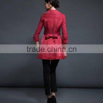 Fashion Style 2016 New Long Sleeve Autumn Lace Outwear Coat For Women