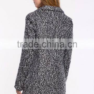 New Arrival Notch Collars Women Coat Elegant Long Sleeves Winter Coat Woman