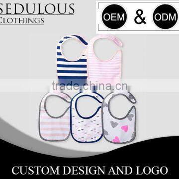 Square shape baby bibs with customized stylish and soft printing designs