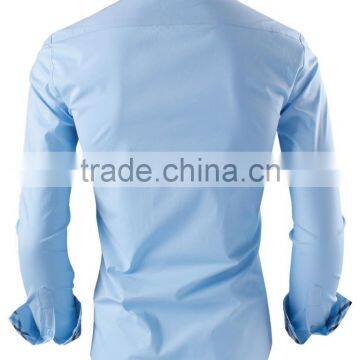 Mens Premium Casual Inner Contrast Dress Shirt photo-4