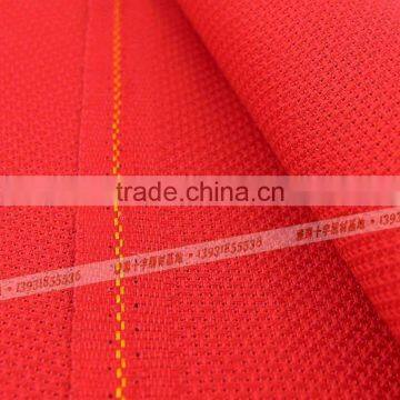 Hot sell high quality China 100% cotton fabric 14 CT clear hole red cross stitch cottonfabric