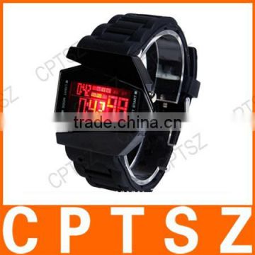 imported wholesale electronics watch Aircraft Style Colorful LED Silicone Watch