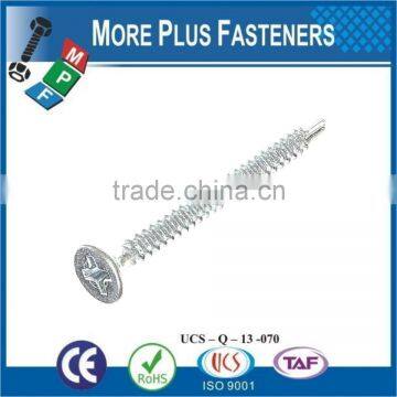 Made in Taiwan Stainless Steel Black Phosphate Yellow Zinc Plated Countersunk Phillips Bulge Head Self Drilling Screw photo-5