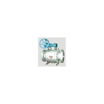 A105 Gear Box Flanged Trunnion Ball Valve For Oil Industry , DN150 - DN900