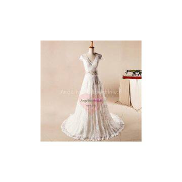 A Line Vintage Lace Wedding Dresses WD1560