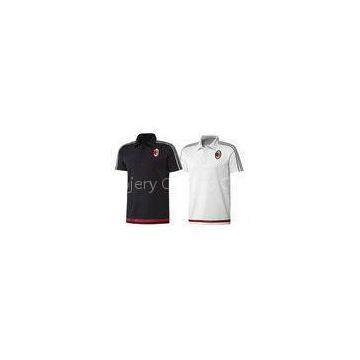 AC milan SportsSoccer Polo Shirts Black White Casual Short Sleeve