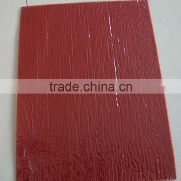 High quality polyester with plastic film ribbed carpet