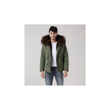 High Quality New Design Long Sleeve Winter Men Plain Fur Jacket photo-3