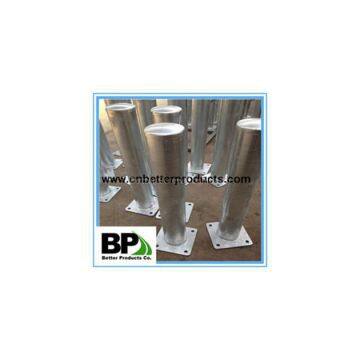 galvanized or powder coated steel bollard