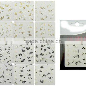 Lovely Promo Gel Nail Sticker for Girls Fashion Nail Art Flower Sticker