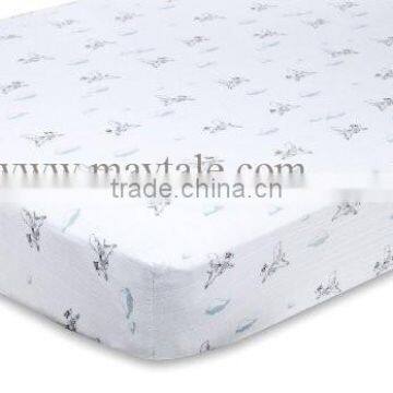 Hot Sale USA 100% Cotton Fitted Crib Sheet