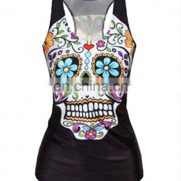 Modern Style Simple Design Lady Skull Rock T-shirt photo-2