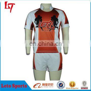 OEM service 100% polyester sublimation digital print rugby jersey rugby uniform