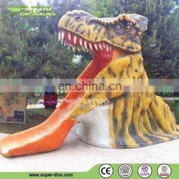 Amusement Park Kids Equipment Fiberglass Dinosaur Statue