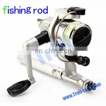 Wholesale Mini Aluminum Fibre Glass Retractable Pen Fishing Rod With Reel