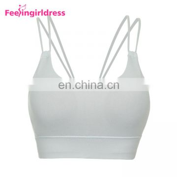 Elastic Hem Fitness Wear Ladies Top Fashion Sports Bra