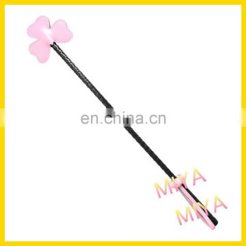 fashion adult sex toy black leather Handle Riding Crop