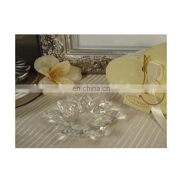 Mini crystal lilly candle holder in satin lined heart box