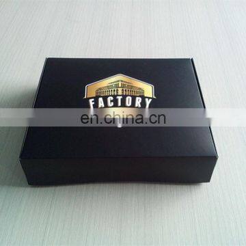 Corrugated Printed Nice Design Flat Pack Black Shipping Box for Haircare Products