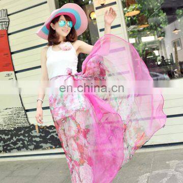 2015fashion style newest high quality silk crepe georgette digital printing sarong(SP859L)